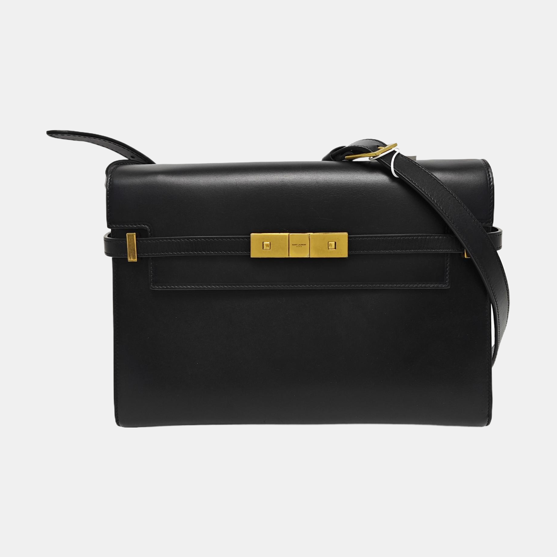MANHATTAN Medium Calfskin Black
