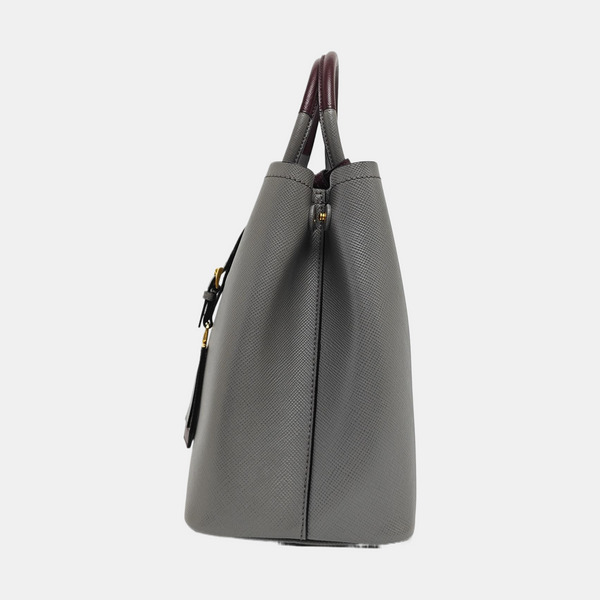 Double Medium Calfskin Gray