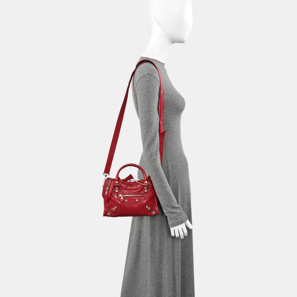 Classic City Mini Lambskin Red