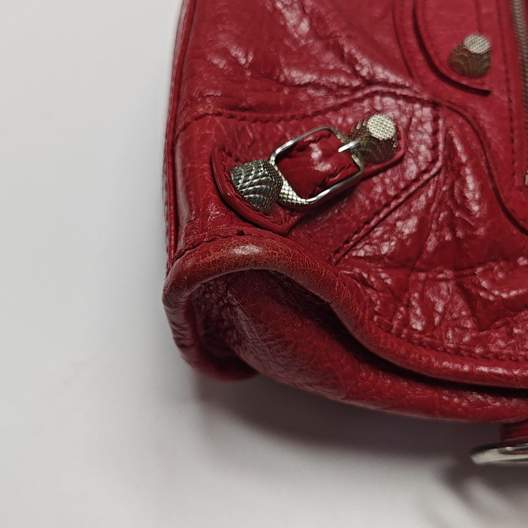 Classic City Mini Lambskin Red