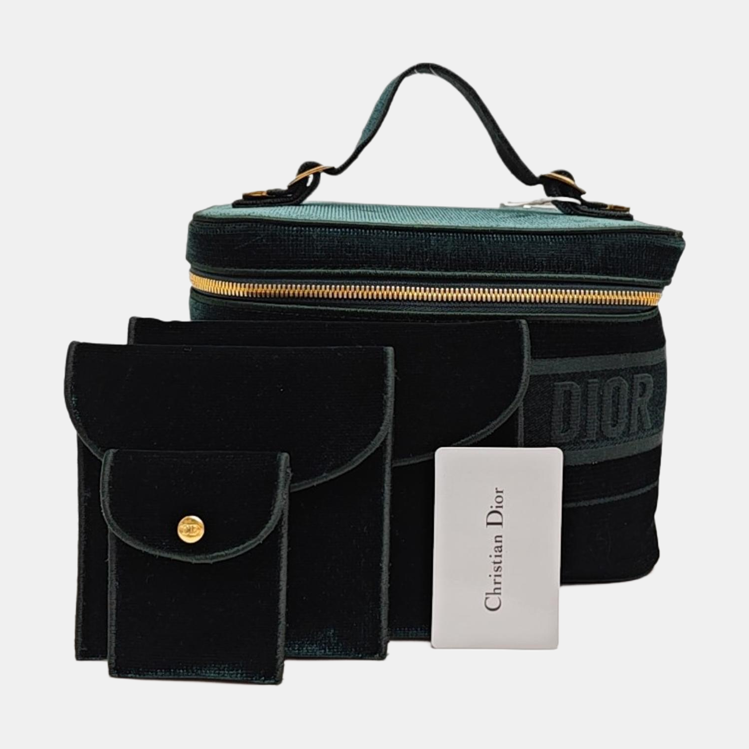 Travel Vanity Velvet Green