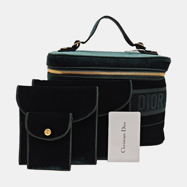 Travel Vanity Velvet Green