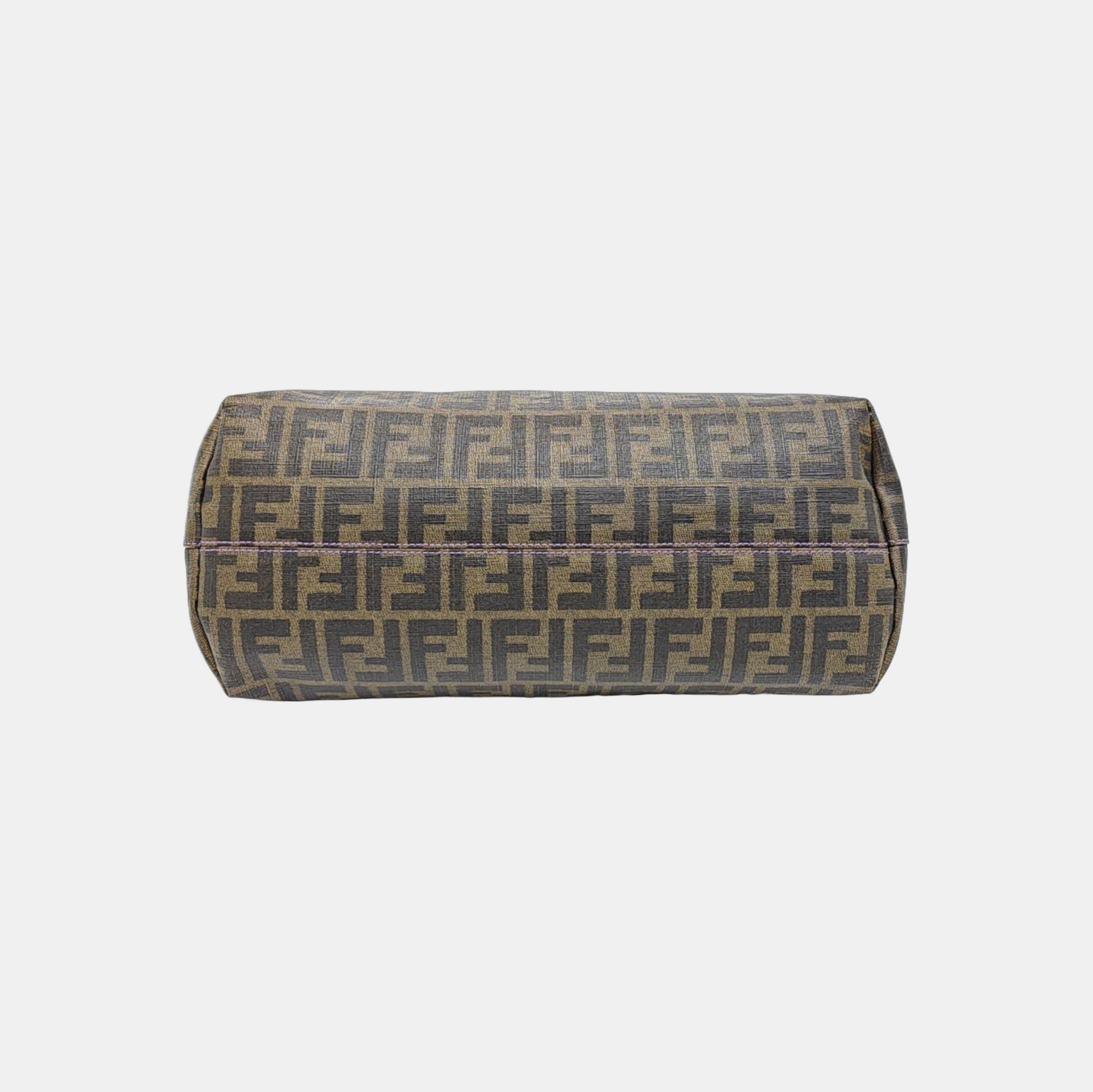 Coated Canvas Tote Bag Brown