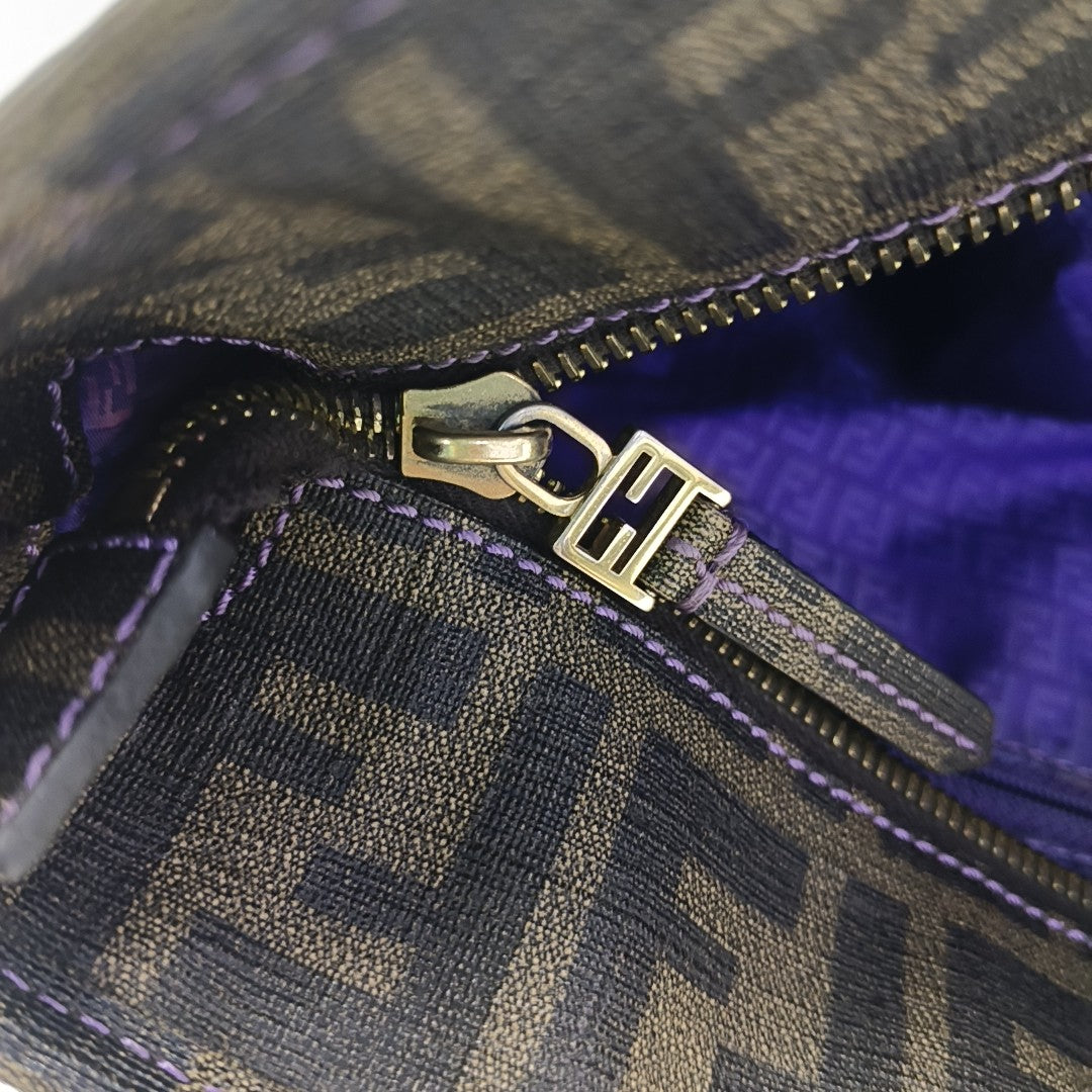 Coated Canvas Tote Bag Brown