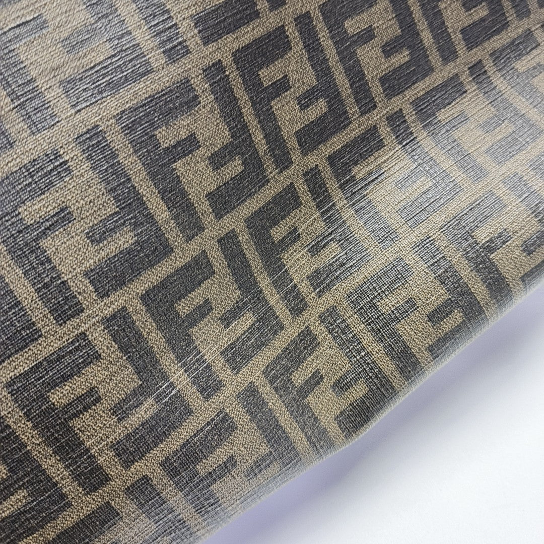 Coated Canvas Tote Bag Brown