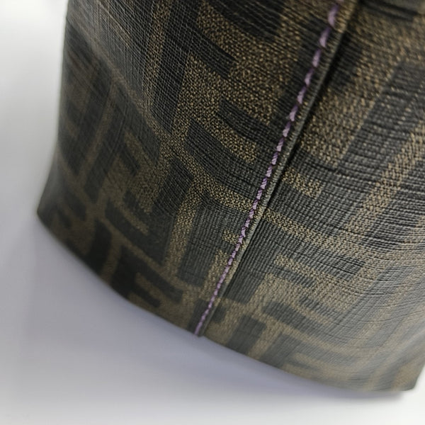 Coated Canvas Tote Bag Brown