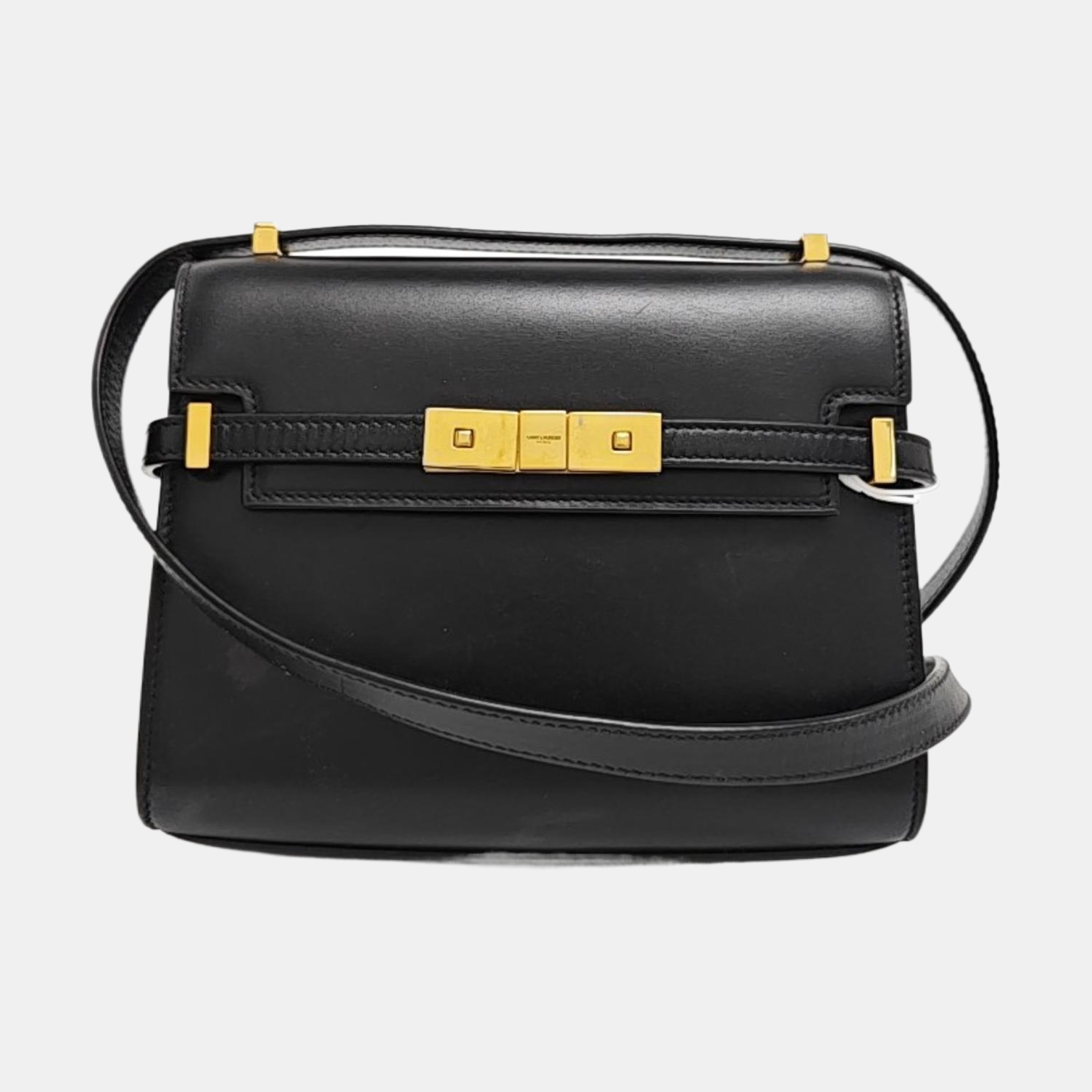 MANHATTAN Mini Calfskin Black