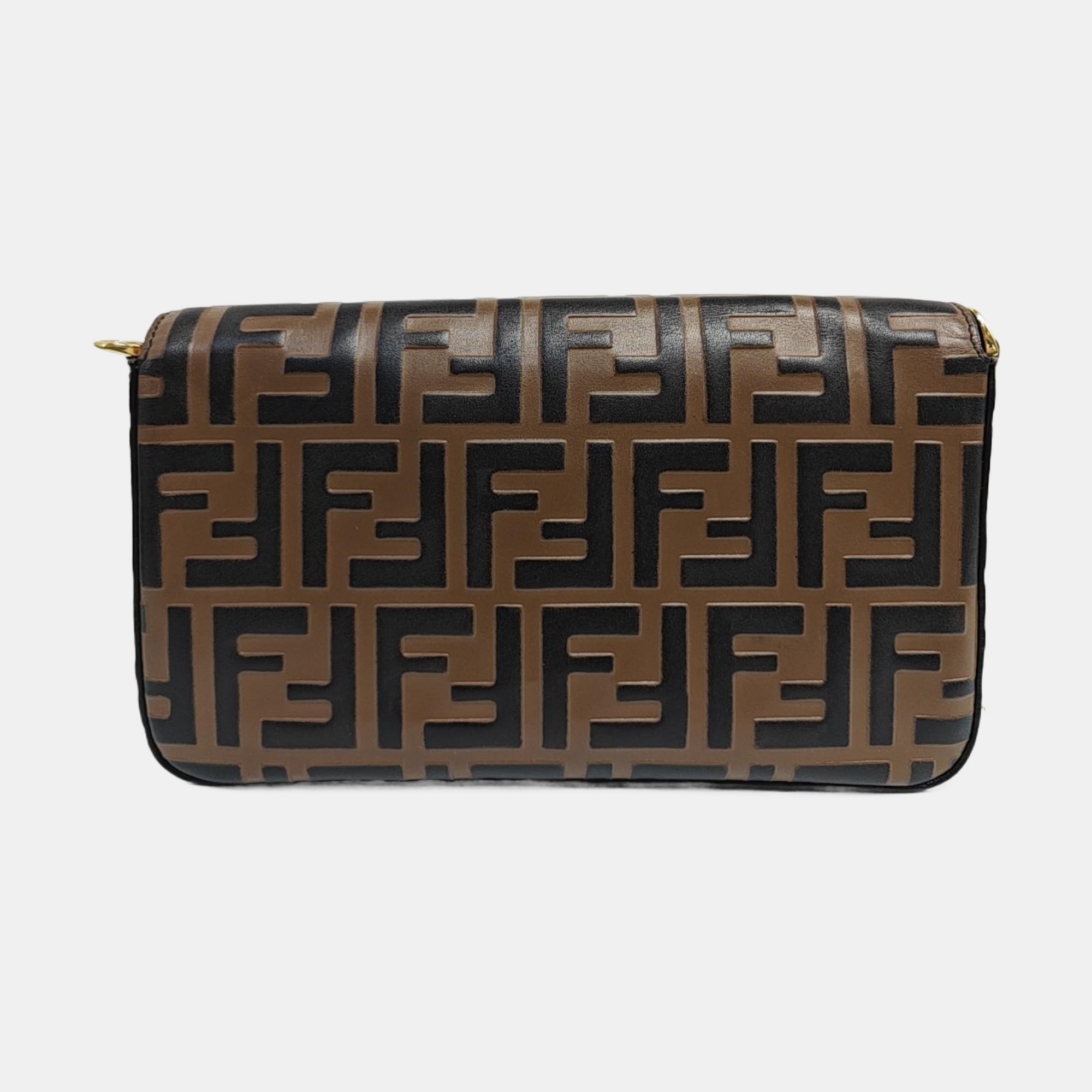 Calfskin Shoulder Bag Brown
