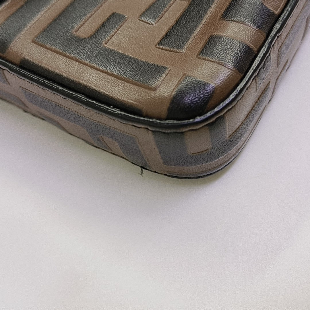 Calfskin Shoulder Bag Brown