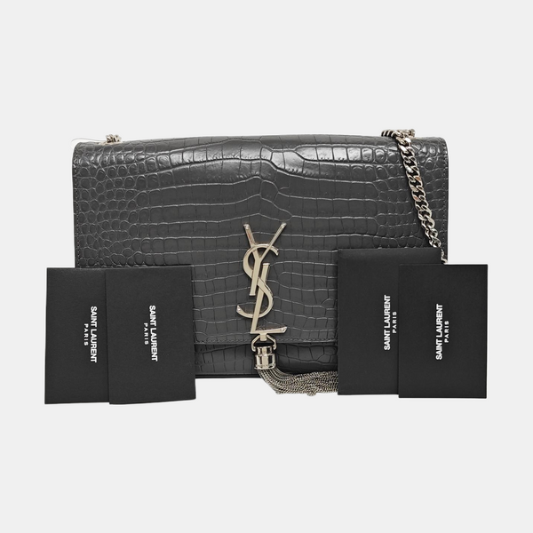 KATE Medium Calfskin Gray