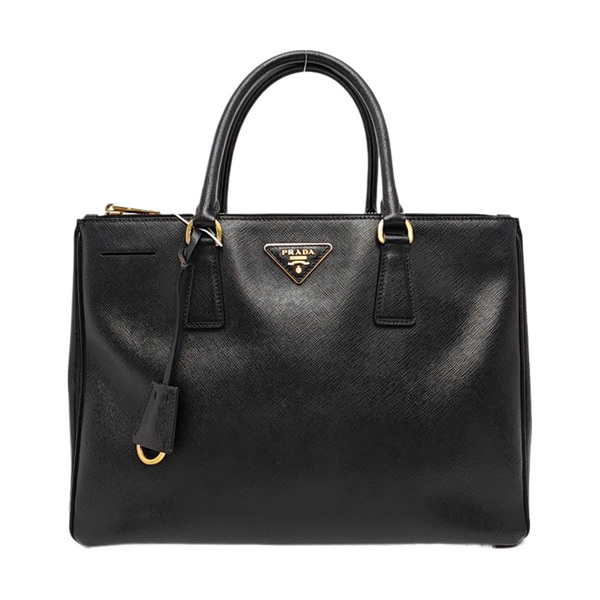 Galleria Large Saffiano Calfskin Black