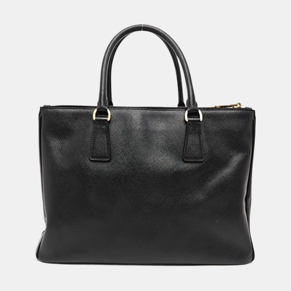 Galleria Large Saffiano Calfskin Black