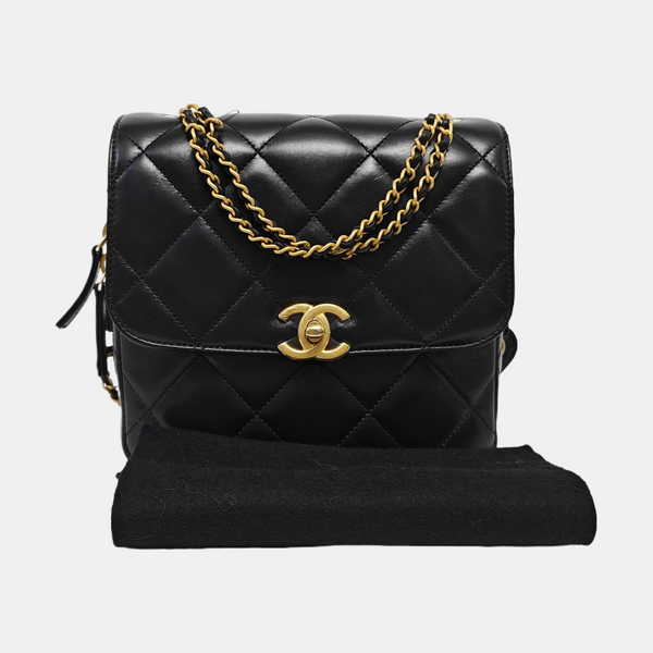Ado Quilted Lambskin Black