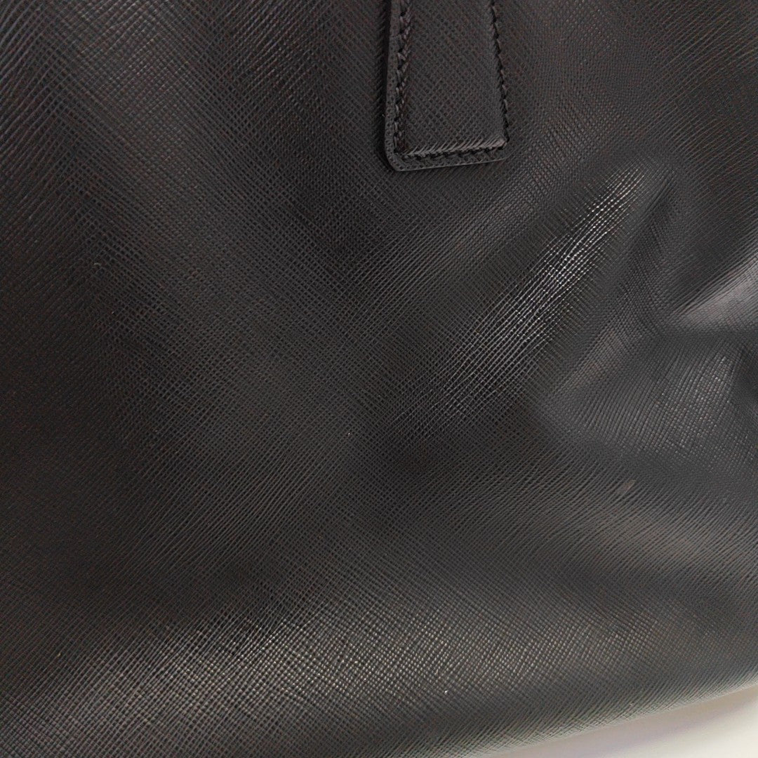 Galleria Large Saffiano Calfskin Black