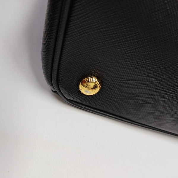 Galleria Large Saffiano Calfskin Black