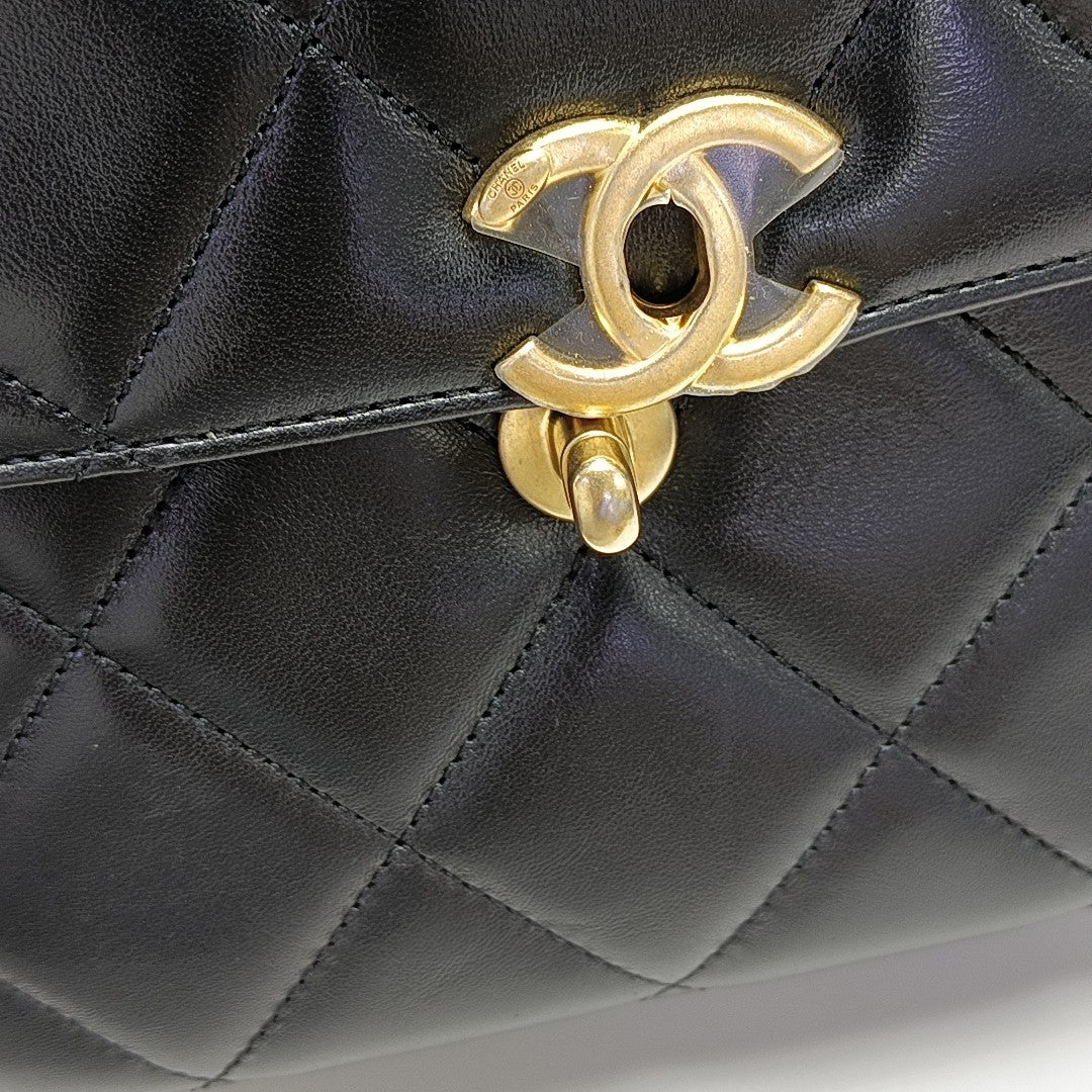 Ado Quilted Lambskin Black