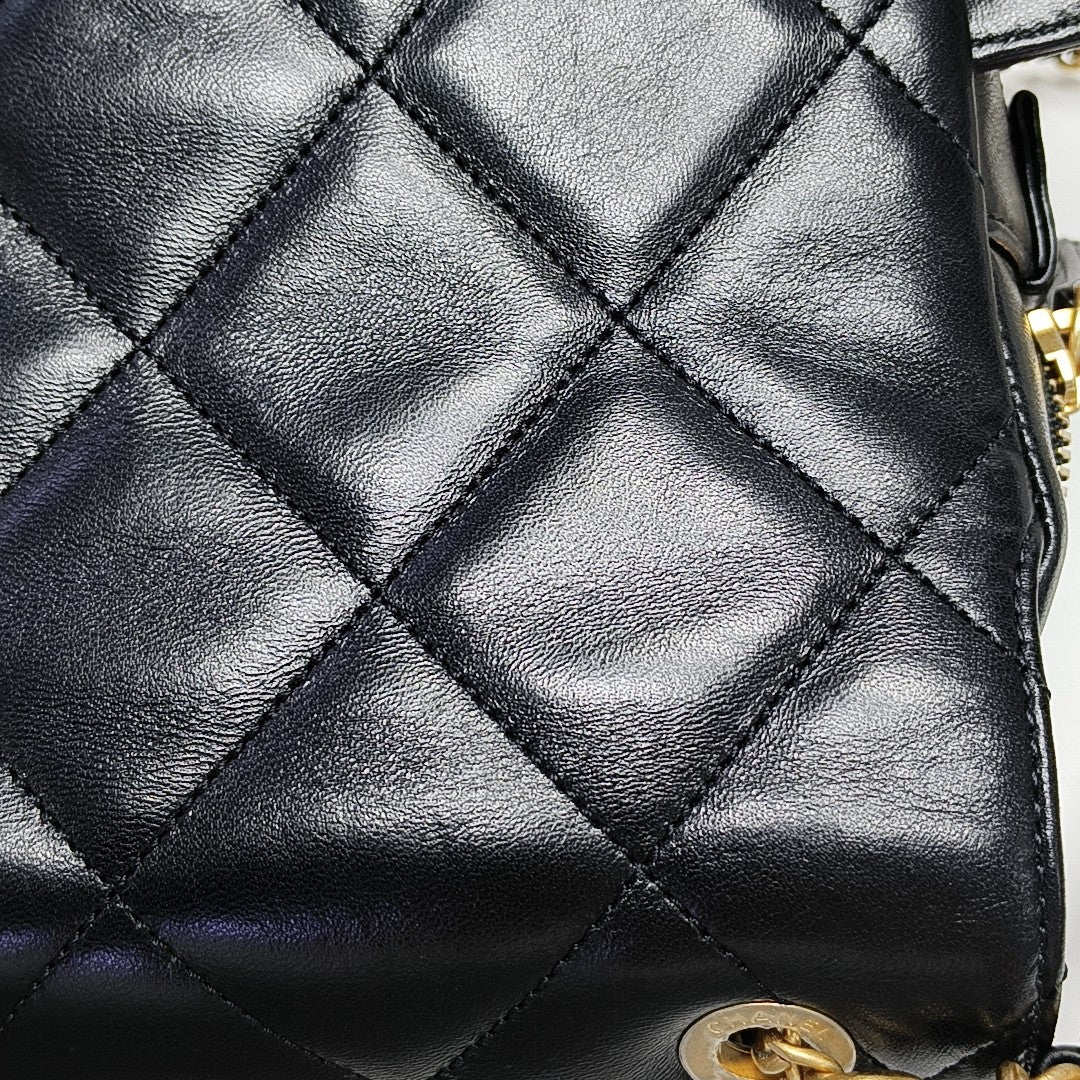 Ado Quilted Lambskin Black