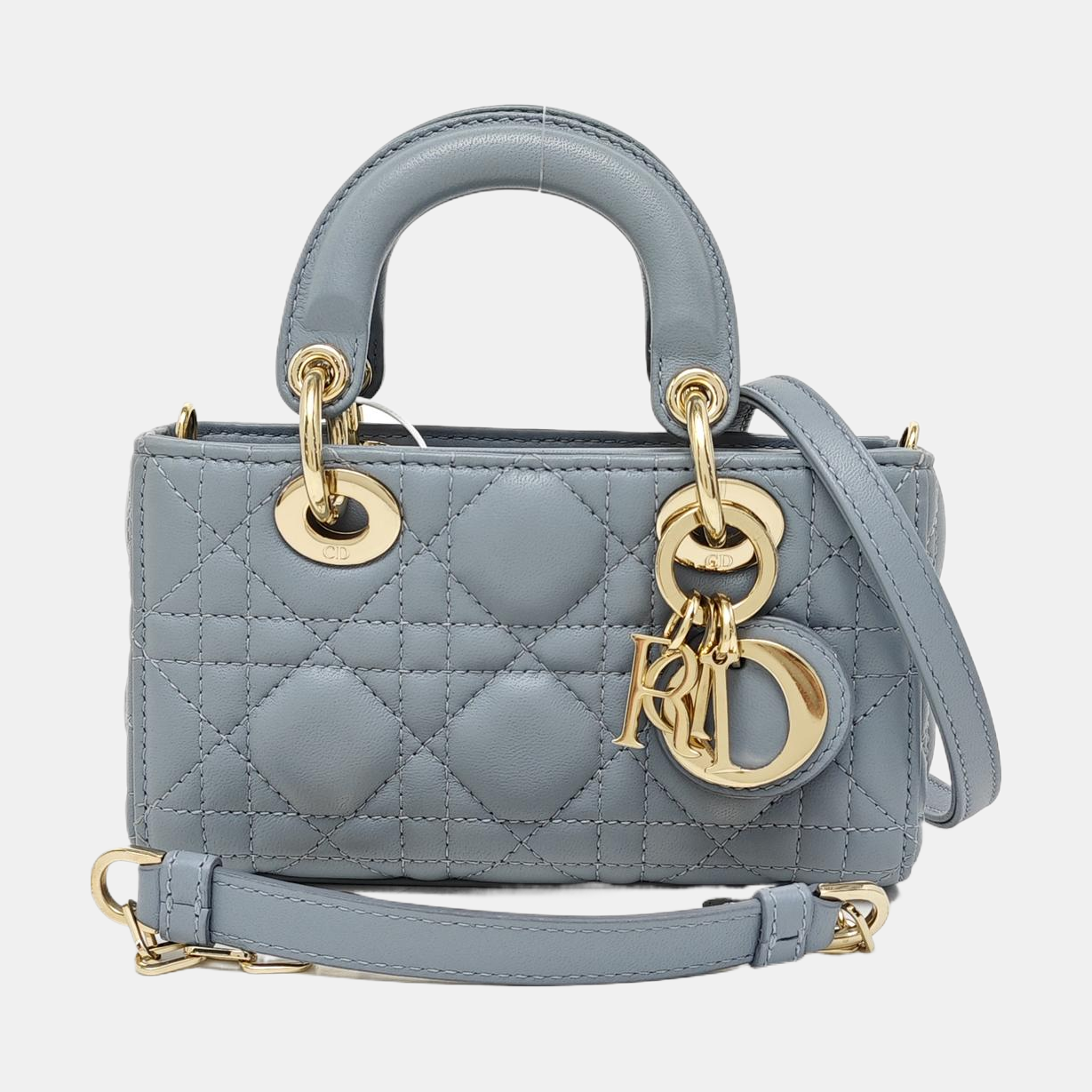Lady D-Joy Super Mini Cannage Lambskin Blue