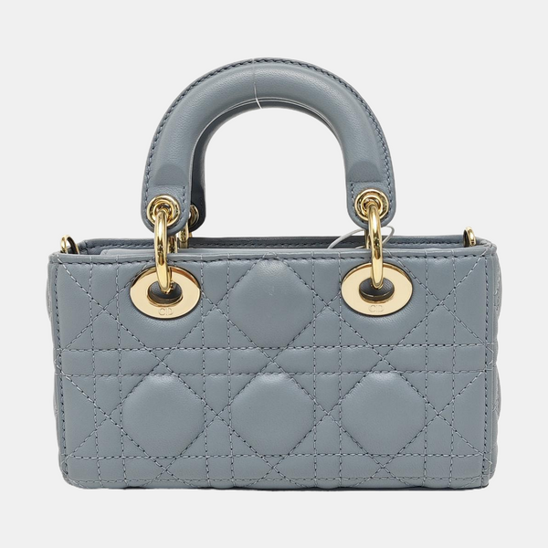 Lady D-Joy Super Mini Cannage Lambskin Blue