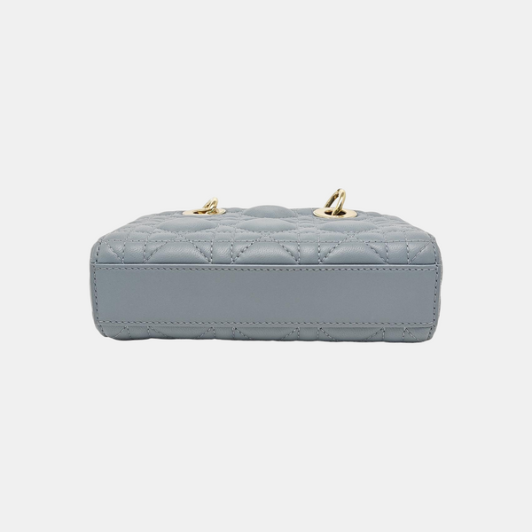 Lady D-Joy Super Mini Cannage Lambskin Blue