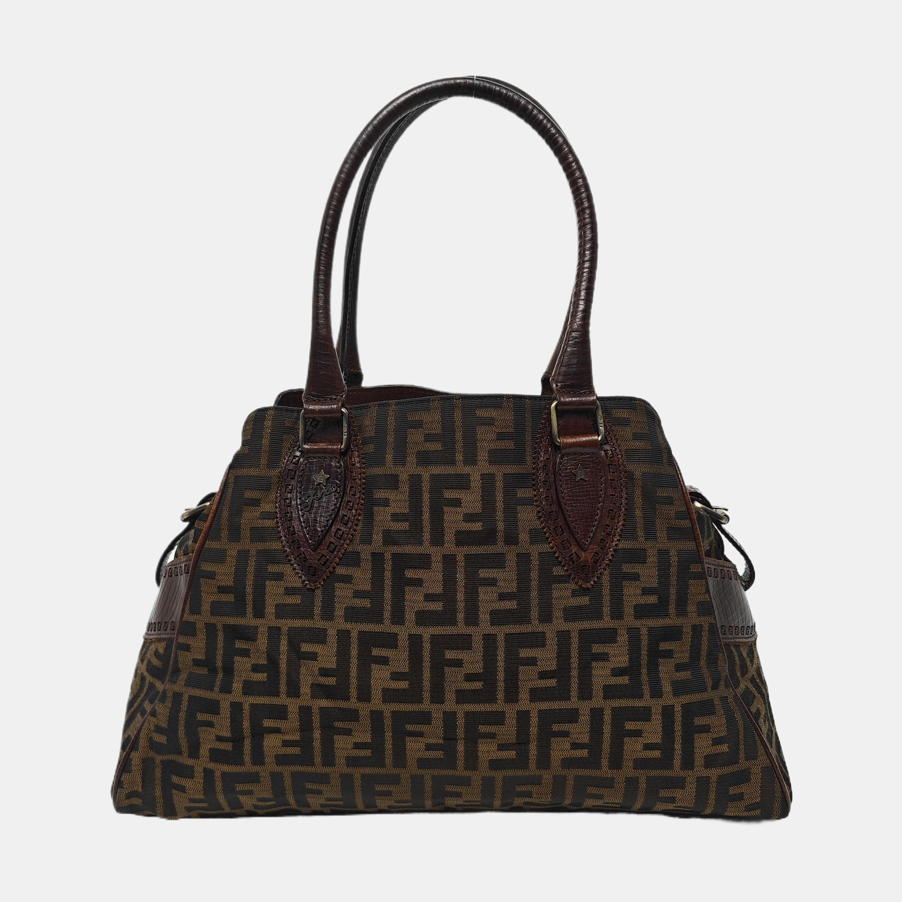 Canvas Top Handle Bag Brown