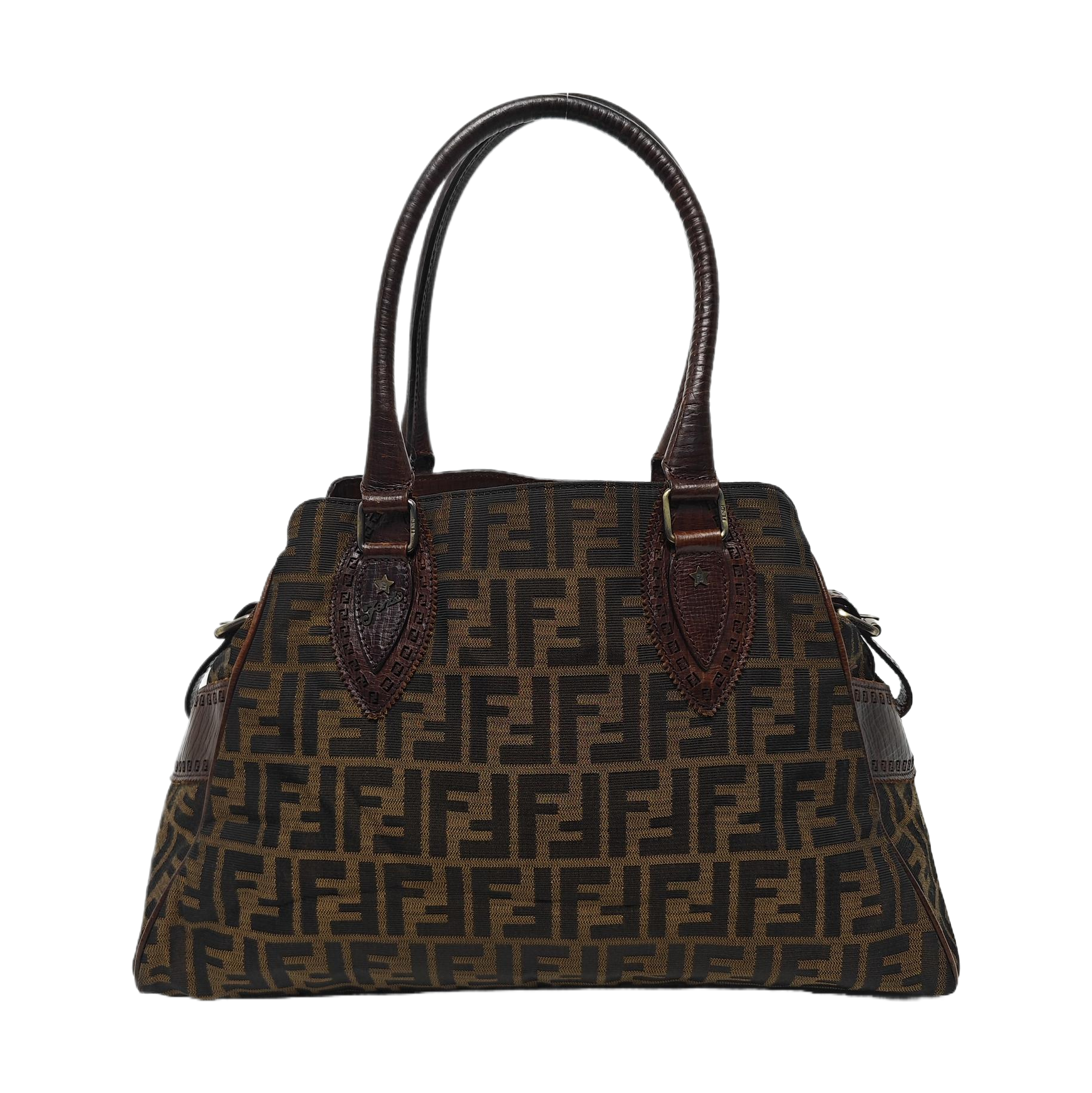 Canvas Top Handle Bag Brown