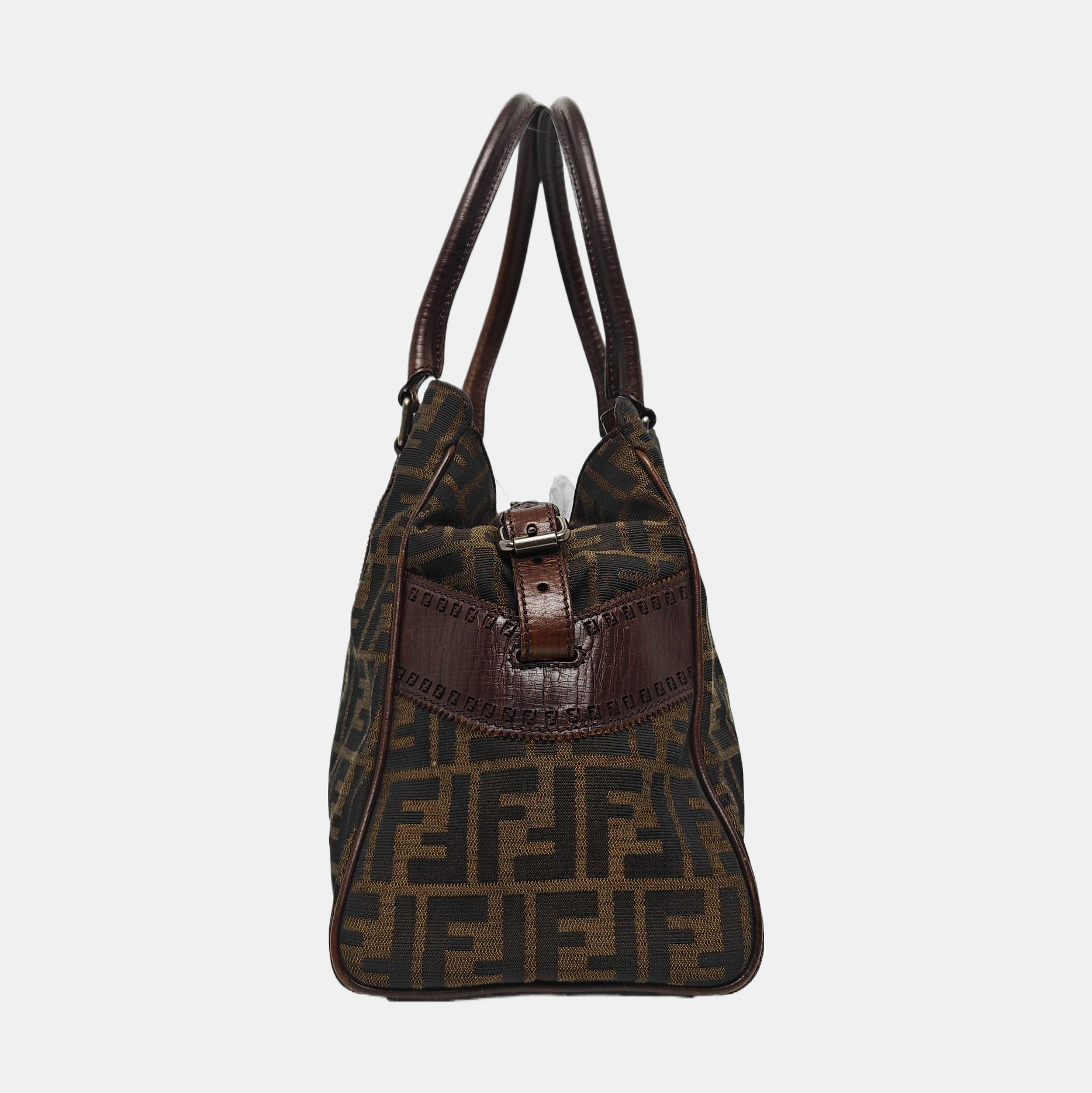 Canvas Top Handle Bag Brown