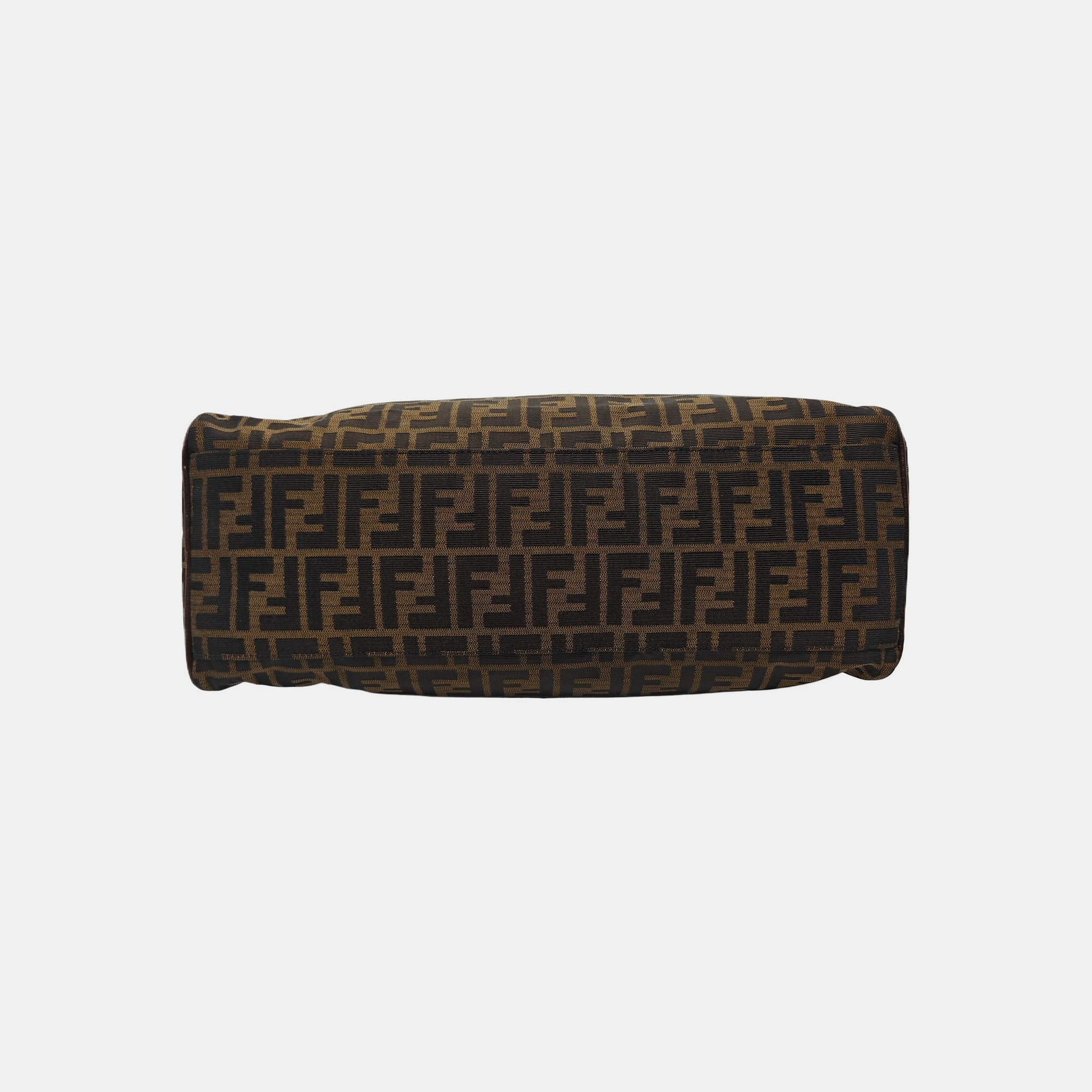 Canvas Top Handle Bag Brown