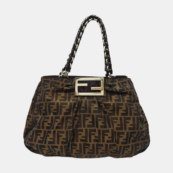 Canvas Top Handle Bag Brown
