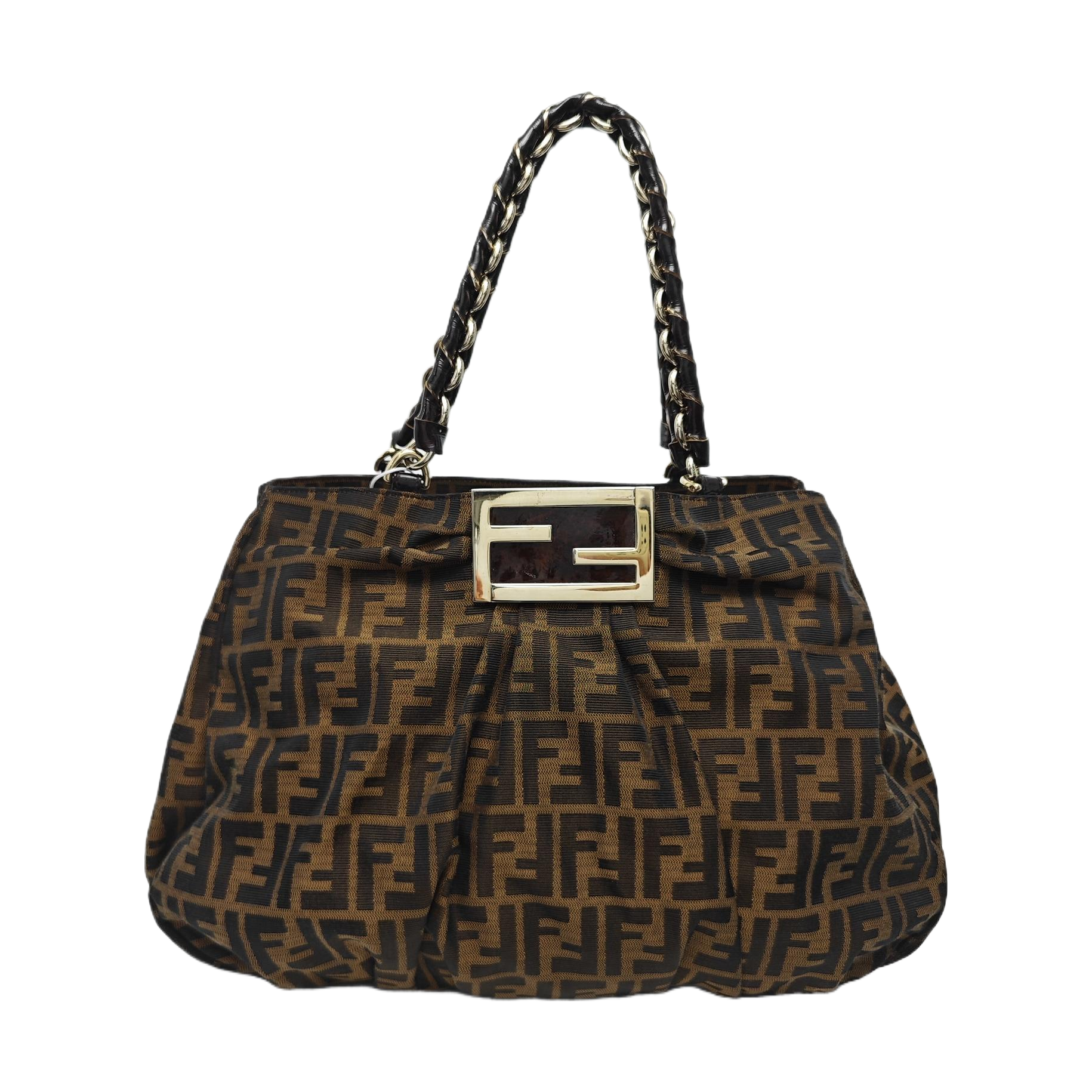 Canvas Top Handle Bag Brown