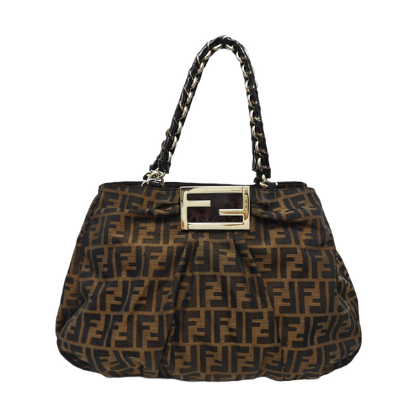 Canvas Top Handle Bag Brown