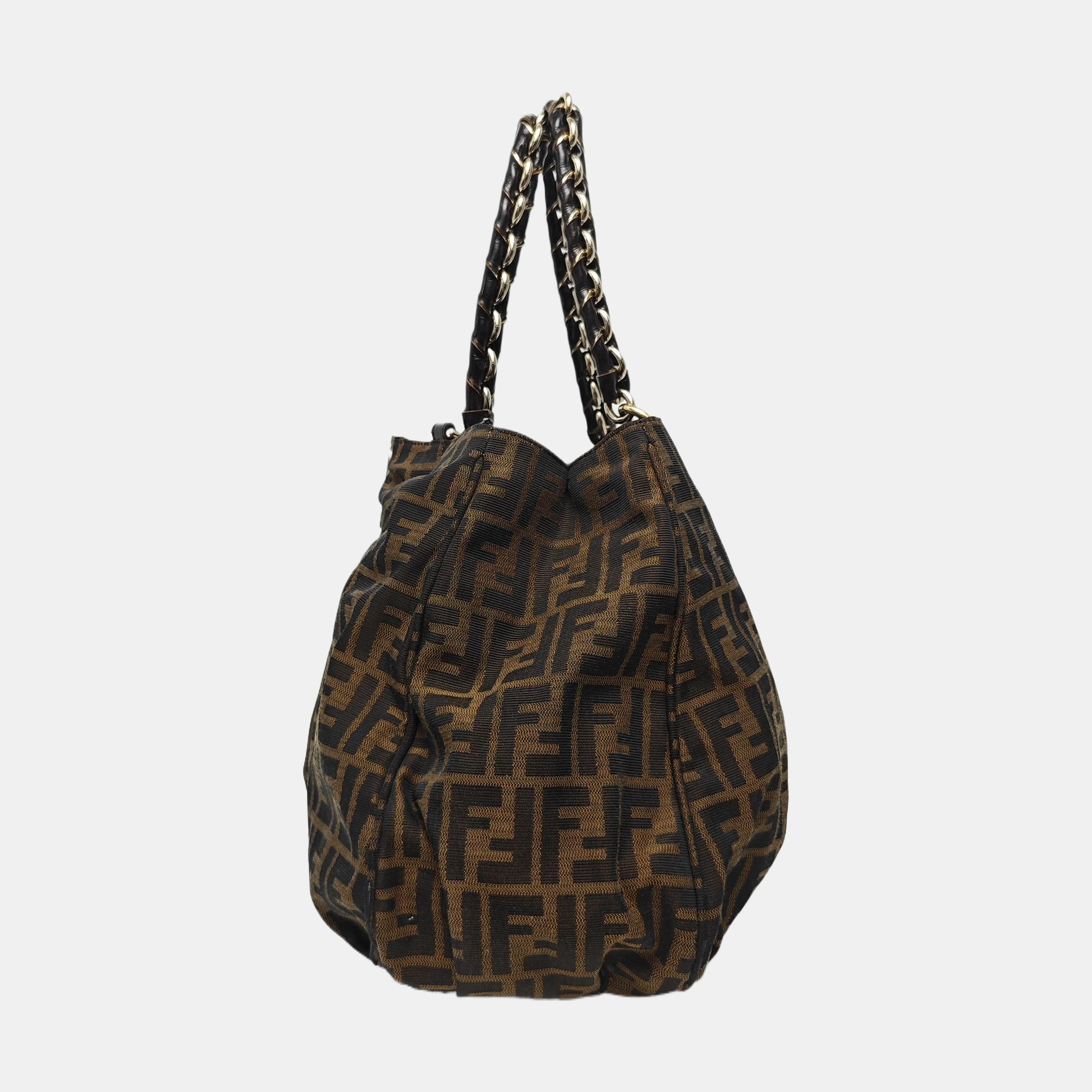 Canvas Top Handle Bag Brown