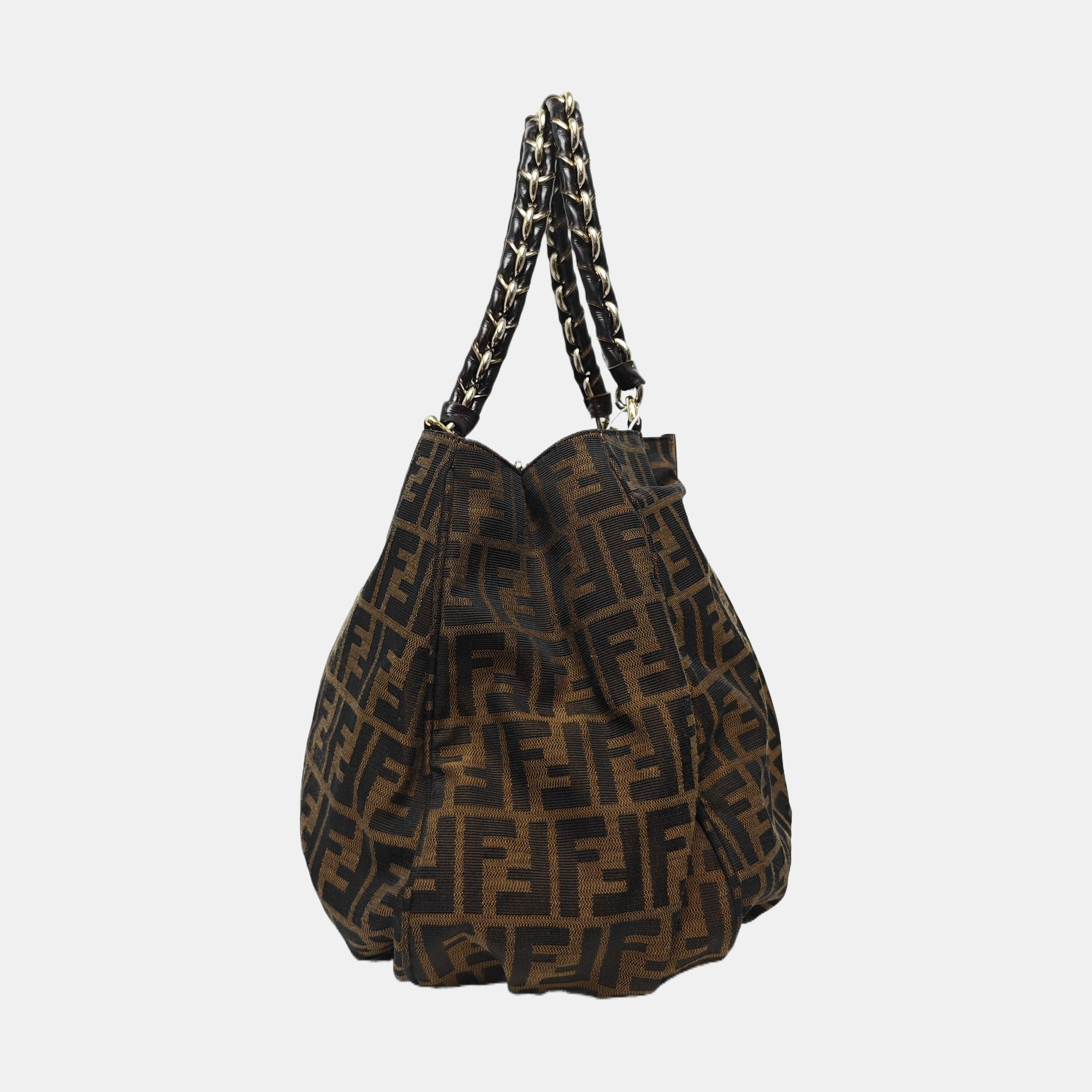 Canvas Top Handle Bag Brown