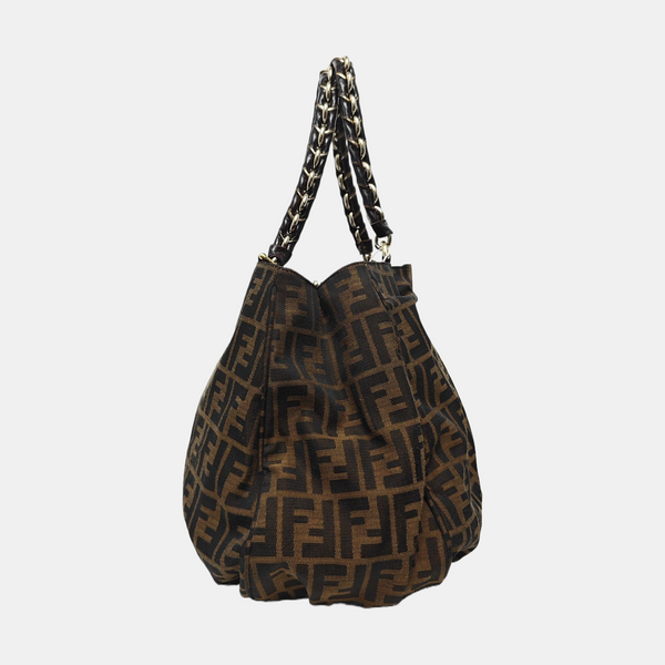 Canvas Top Handle Bag Brown