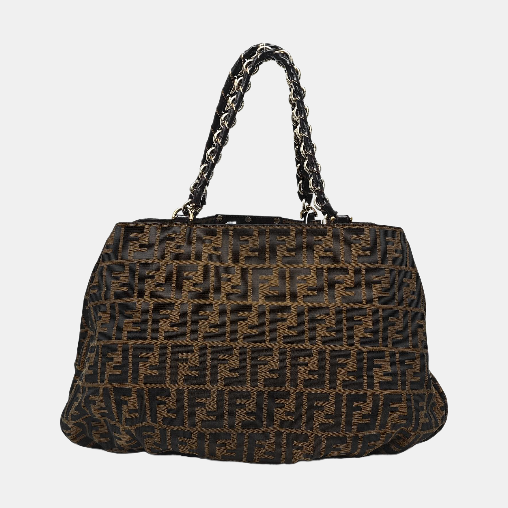 Canvas Top Handle Bag Brown