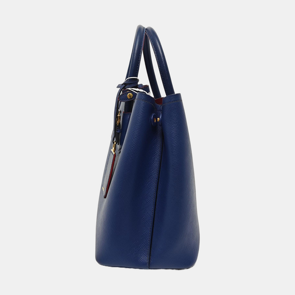 Double Medium Calfskin Blue