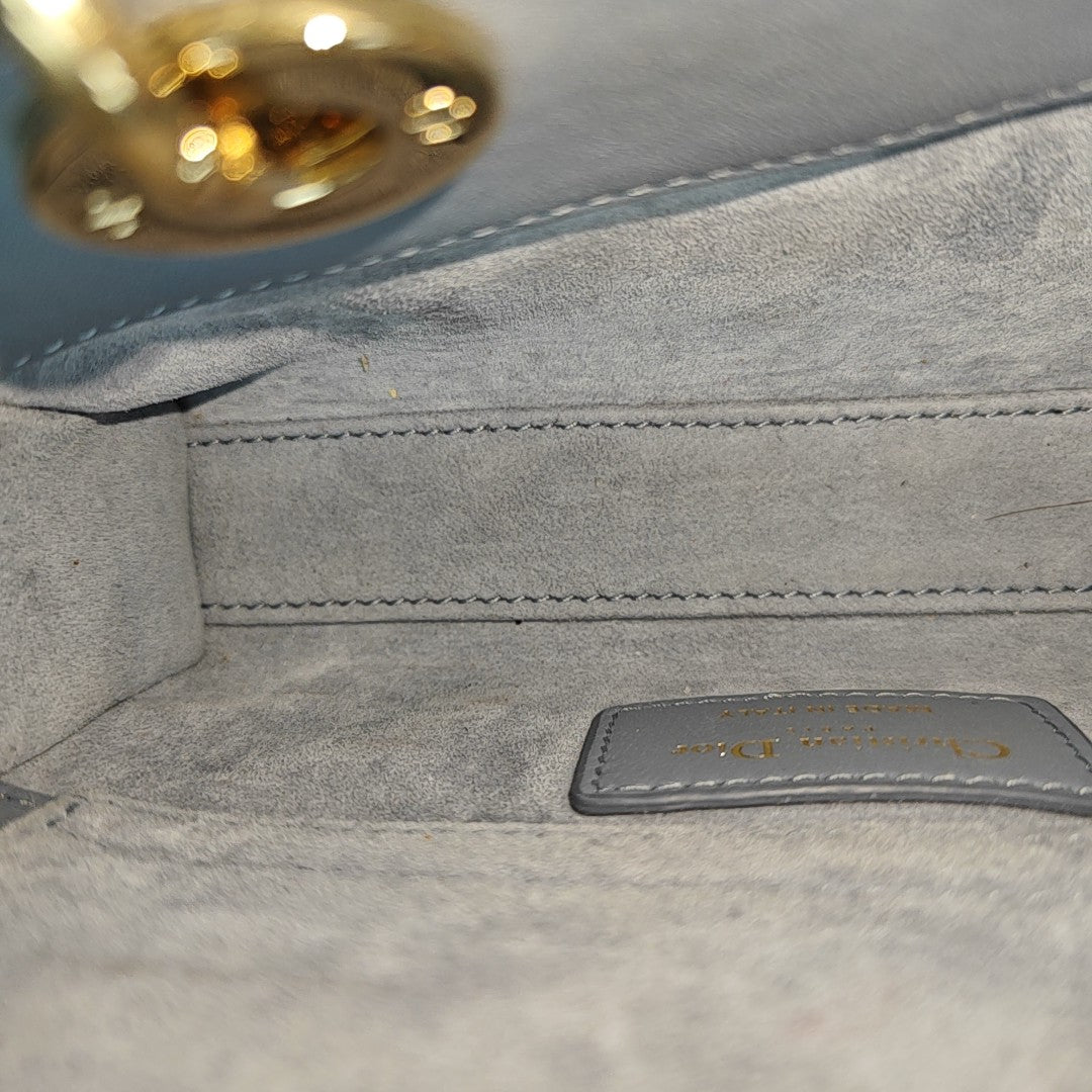 Lady D-Joy Super Mini Cannage Lambskin Blue