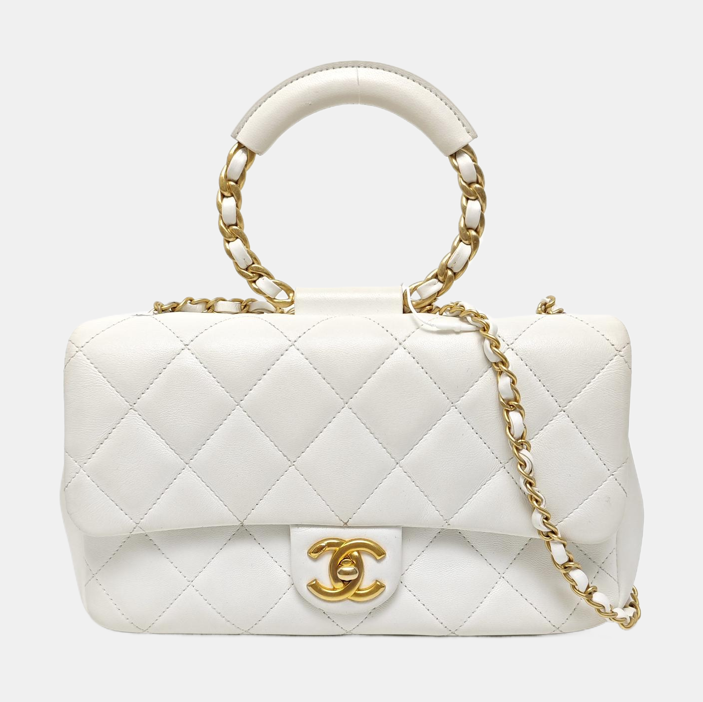 IN THE LOOP Quilted Lambskin White