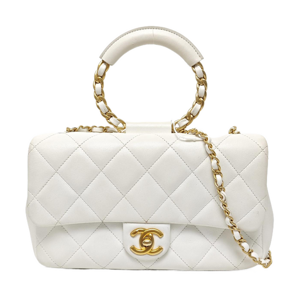 IN THE LOOP Quilted Lambskin White