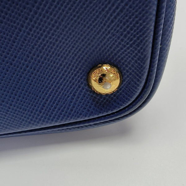 Double Medium Calfskin Blue