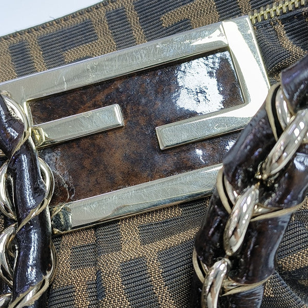 Canvas Top Handle Bag Brown