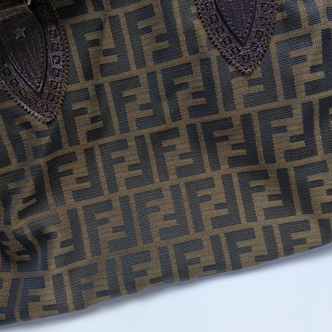 Canvas Top Handle Bag Brown
