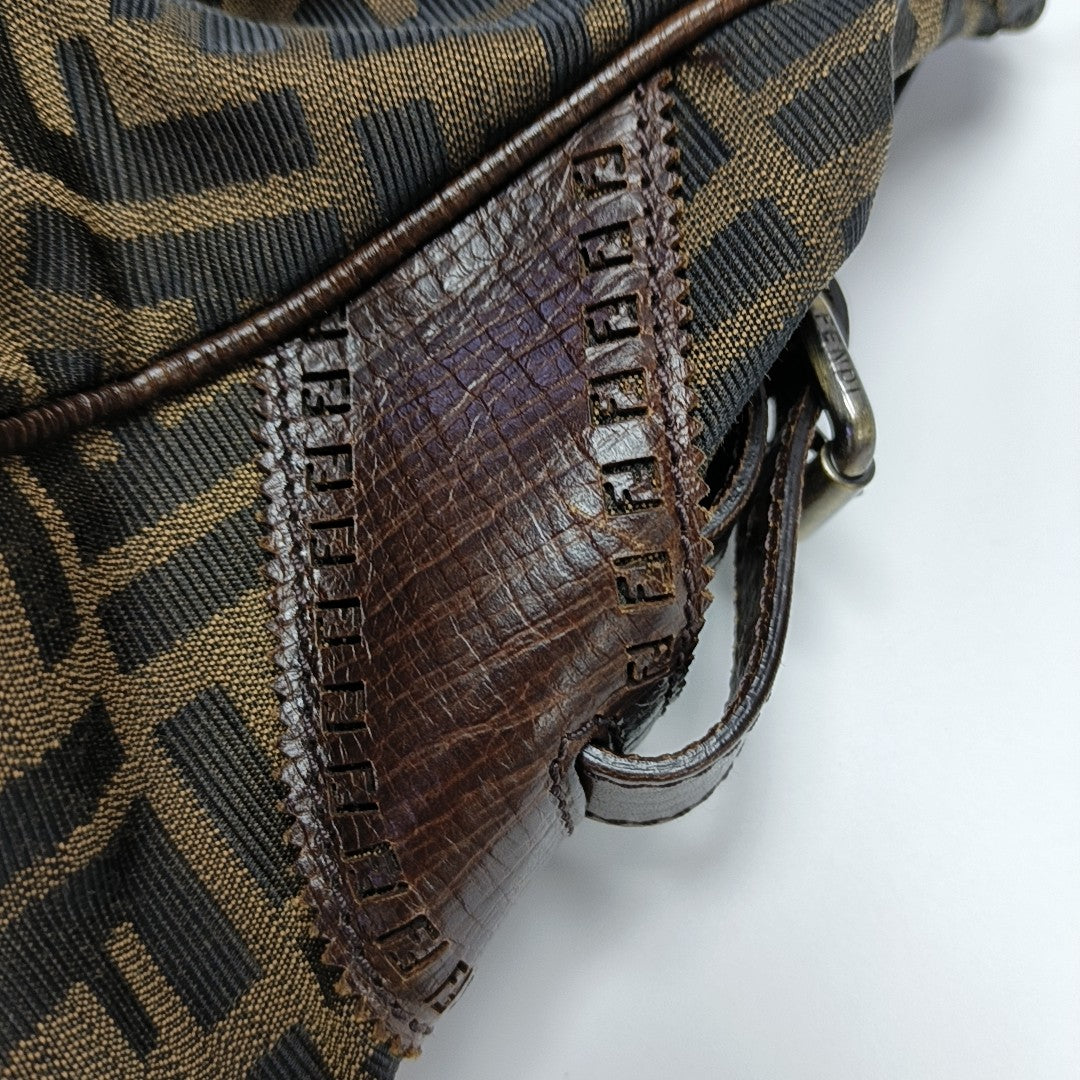 Canvas Top Handle Bag Brown