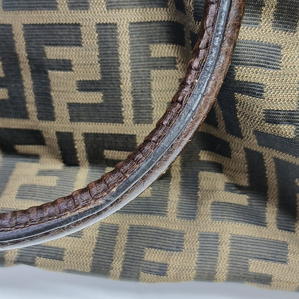 Canvas Top Handle Bag Brown