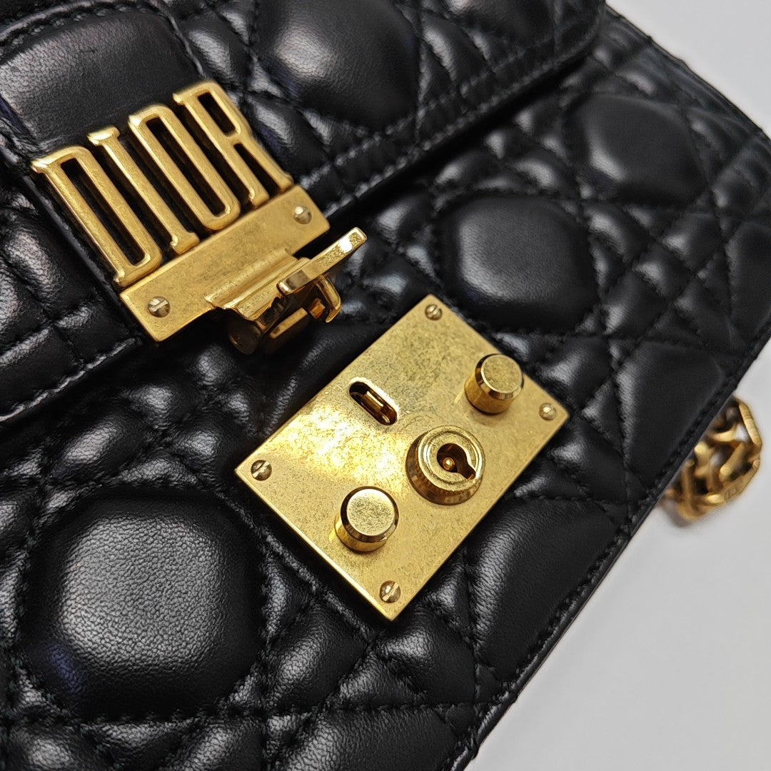 Dioraddict Cannage Calfskin Black