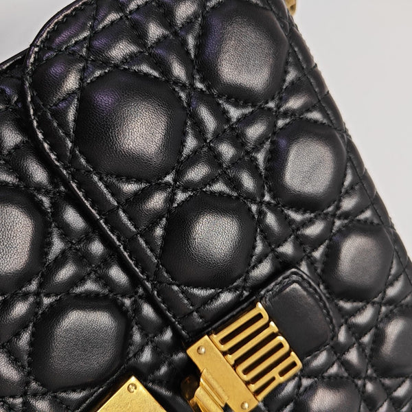 Dioraddict Cannage Calfskin Black
