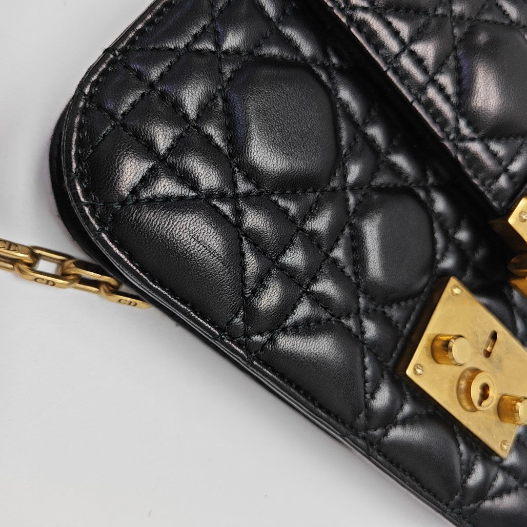 Dioraddict Cannage Calfskin Black