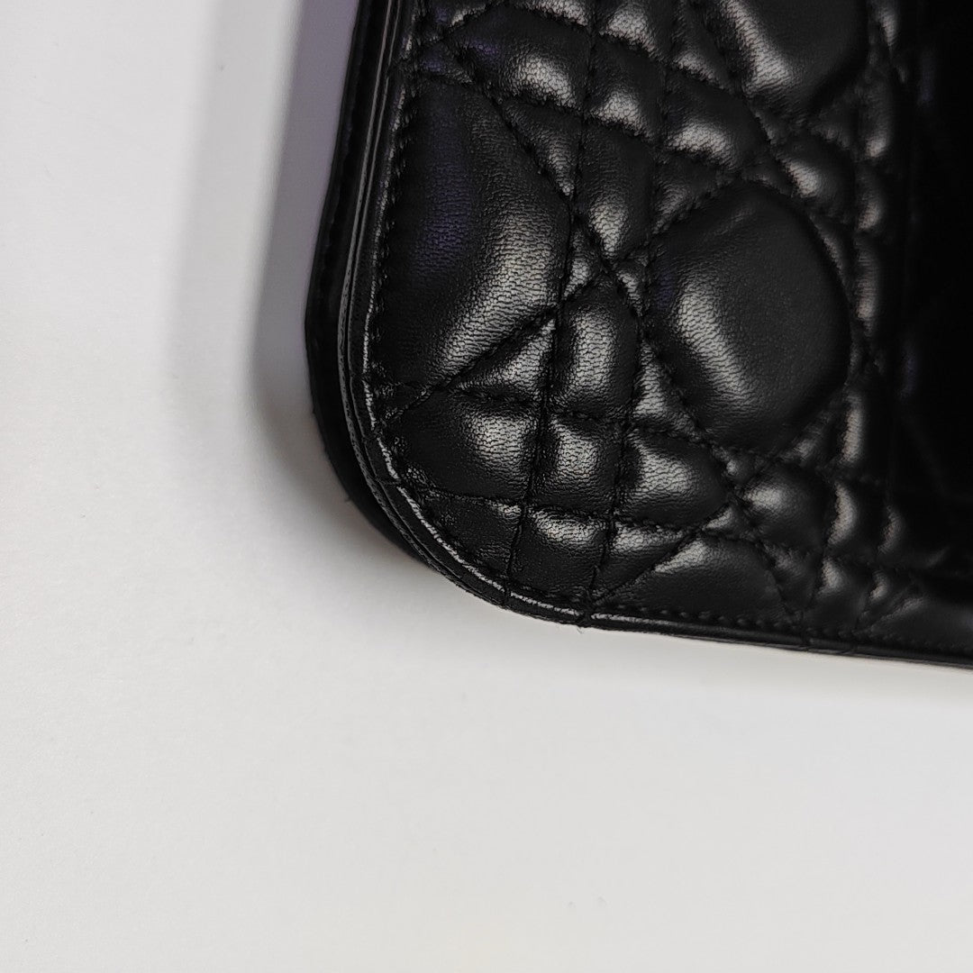 Dioraddict Cannage Calfskin Black