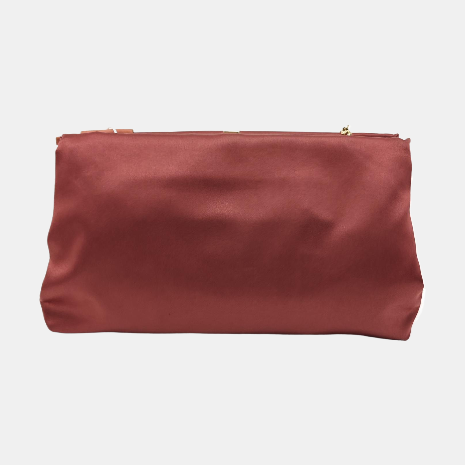 Silk Satin Top Handle Bag Red