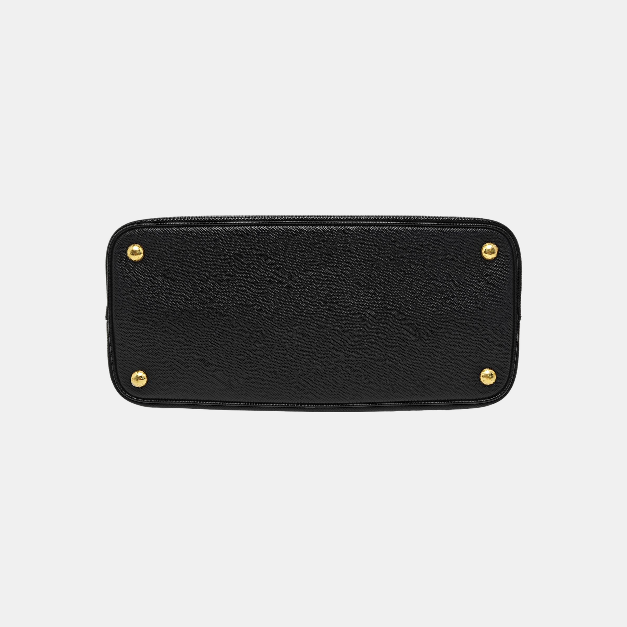 Double Small Saffiano Calfskin Black